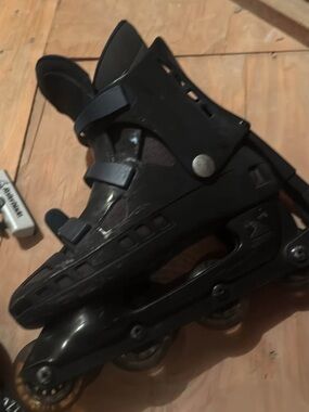 Black Adjustable Inline Roller Skates